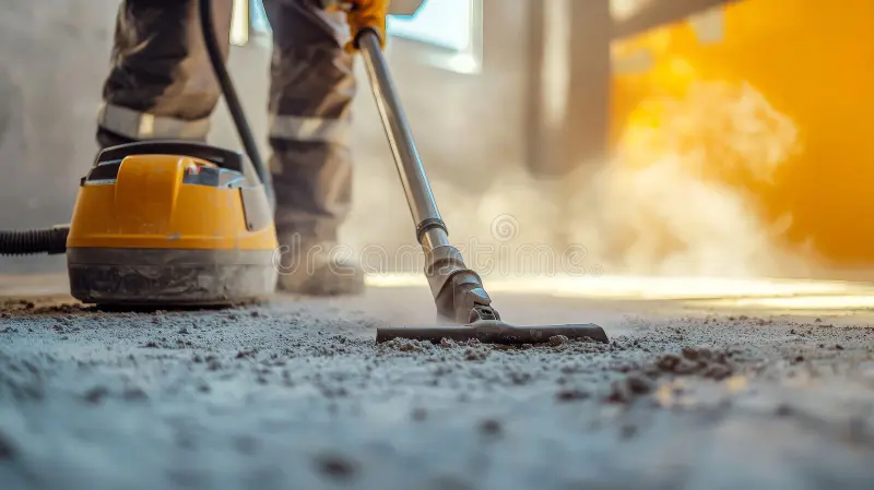 clear copy space image showcasing construction cleaning service action photo features vacuum cleaner effectively removing 329942340